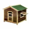 Casa de Cachorro para Exterior de Verão à Prova de Chuva e Quente, Casa de Gato de Madeira Maciça à Prova d'Água Móvel para Animal de Estimação no Inverno ao Ar Livre, Gaiola Grande para Cachorro