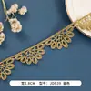 Encaje DIY exquisito hueco ancho 2.8cm bordado borde soluble en agua dorado material para dobladillo de vestido hecho a mano decoración de sofá