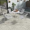 Venta al por mayor de mesas y sillas de hierro para ocio en patio exterior, mesas y sillas de negociación para balcón interior, mesas y sillas de oficina, comedor para tienda de té con leche