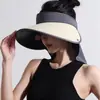 Sombrero de Verano de Ala Ancha Sombrero para el Sol de Mujer Protección UV Anti-ultravioleta Sombrilla para Montar en Bicicleta Sombrero de Sol Enrollable de Mujer Sombrero de Paja Diseño de Protección para el Cuello