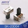 SK-23D04(2P3T) alavanca alta 9MM interruptor de alavanca de 3 posições 4 pés fixos oito pés horizontal