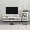 Mueble de TV retráctil moderno minimalista para salas de estar pequeñas, patas simples de madera maciza, mueble de TV de pie y mesa de centro