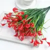 Buquê de Flores Artificiais Lírios Calla Plantas Verdes Artificiais Plantas em Vasos para Sala de Estar Arranjo de Flores Paisagismo Flores Artificiais Flores Artificiais Realistas de Alta Qualidade