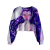 Grupo Cazador de Brujas K-Pop Patrón Impresión 3D Transfronterizo Nuevo Sudadera Corta Casual para Chicas Venta Directa de Fábrica