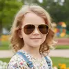 Gafas de Sol Aviador Retro de Doble Puente Estilo Nuevo Patas de Sardina para Niños y Niñas, Gafas Protectoras de Moda