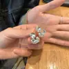 Pendientes Únicos y Hermosos para Mujer, Pendientes de Circonita Cuadrada, Pendientes, Lujo Ligero, Gama Alta, Elegantes y Elegantes