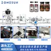 Zonesun Manipulador de Pesagem e Enchimento de Pó de Café Totalmente Automático com 14 Cabeças Sucção e Liberação de Tampa Rotulagem Dupla Face Codificação a Laser