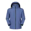 Chaqueta personalizada de una sola capa para hombres y mujeres, chaqueta con capucha ligera y transpirable, conjunto de una sola pieza, ropa de montañismo para exteriores a prueba de viento y resistente al agua