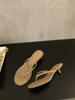 Elegantes Sandalias de Tanga Estilo Francés para Mujer, Nuevo Modelo Verano 2025, Sandalias de Tacón Fino con Punta Abierta, Chanclas de Playa