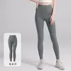 Calça de yoga Lulu de cintura alta, que levanta o bumbum e controla a barriga para mulheres, adequada para corrida e treinos, com design de quadril em formato de pêssego, e disponível em um design estilo tubarão de comprimento três quartos.