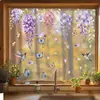 Varias pegatinas de ventana estilo ins de colibrí, florales y de mariposa para decoración de ventanas y puertas de vidrio, pegatinas electrostáticas para vidrio, de doble cara y visibles