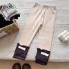 Lime Girl's Sweet Autumn New Children's Korean Style All-match Western Style Spliced Base Casual Pants Spring and Autumn Pants