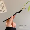 Pasador de Sándalo Negro para Mujer, Accesorio para el Cabello Fresco y Elegante, Pasador de Flor de Magnolia, Adorno para el Cabello Estilo Antiguo Qipao, Pasador Diario para Peinados Recogidos
