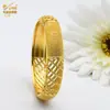 Oriente Médio Dubai pulseira de liga de cobre transfronteiriça venda quente pulseiras de areia dourada para mulheres fábrica de origem em estoque lote