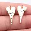 27X14Mm 3g Multicolor Zakka Venta Directa de Fábrica Colgante Largo Martillado de Corazón