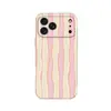 Funda Popular Transfronteriza de Película Rayada Rosa y Blanca Dos en Uno Adecuada para Apple 17 Pro Max, Samsung, Google, Xiaomi