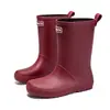 Botas de Lluvia de Moda Transfronterizas de Caña Alta para Niños, Antideslizantes, Impermeables, Zapatos de Goma para Senderismo al Aire Libre de Suela Blanda, Zapatos de Agua Versátiles Engrosados para Bebés