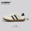 Tênis de treino alemão universal de malha respirável feminino 2025 novas explosões de primavera e verão confortável sola macia bico redondo sapatos femininos moda tênis de skate