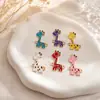 Jirafa de Dibujos Animados Doble Colgante DIY Collar Pulsera Dijes Joyería Venta Directa de Fábrica, Disponible para Lotes Mixtos Ventas Transfronterizas