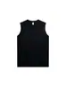 Algodón de Xinjiang 250g Peso Pesado Algodón Puro Chaleco para Hombre Ropa de Verano Color Sólido Hombro Ancho Sin Mangas Camiseta Chaleco Deportivo Fitness