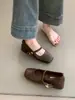 Nuevos zapatos de noche retro de moda 2026 para mujer, con tacón grueso, punta cuadrada, estilo Mary Jane y suela blanda