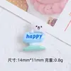 Mini Oso Jardín Lindo Dibujo Animado Hecho a Mano DIY Pegamento de Crema Resina Pequeños Accesorios Pasador Joyería Bolsa de Materiales