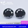 Caneta Teste de Germânio Moissanita Cor Primária Preta Redonda 0,5-5Ct Oito Corações e Oito Flechas Pode Ser Montado com Anel de Joia em Ouro 18K