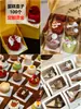 Base de Papel para Pastel Mousse Seis 2 Pulgadas Postre Francés Pastelería Caja para Pastel de Cumpleaños Set de Bandejas de Papel