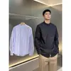 Nova Estilo Primavera e Outono Simples, Elegante e Leve Camisa de Manga Longa com Gola Alta para Homens, Camisa Casual Popular Slim para Homens