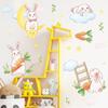 LD96051 Dibujos animados Conejo Zanahoria Nubes Luna Habitación Infantil Jardín de Infantes Decoración de Pared Pegatinas de Pared