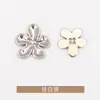 Botones de Abrigo Florales de Cuatro Agujeros Cosidos a Mano Estilo Pequeño Lujo Ropa Cortavientos Chaqueta Suéter Tejido Botones Metálicos