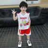 Conjunto de Verano sin Mangas de Baloncesto para Niños, Chaleco Deportivo Elegante para Niños, Ropa de Moda para Niños Pequeños