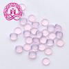Fábrica de origen de Wuzhou al por mayor Redondo Liso rosa color huevo polvo de vidrio proteína piedra desnuda 3mm ~ 6mm