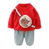 Ropa infantil de dibujos animados para niños de otoño, nueva ropa de oso de bebé coreano, ropa infantil Huzhou Zhili con productos