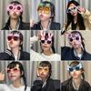 Gafas de sol de moda para niñas, divertidas y bonitas de dibujos animados para cumpleaños, populares en internet de Corea del Sur, accesorios de fotos para niñas.
