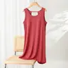 Camisola de Modal para Verão para Mulheres, Fina, Respirável, Alça Fina (Spaghetti), Sem Mangas, Cor Sólida, Pode ser Usada Fora