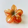 Grampo de Cabelo Flor de Frangipani Gradiente para Mulheres, Pente para Parte de Trás da Cabeça, Grampo de Cabelo Estilo Férias Praia Litoral