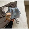 Bolso de Cubo Summer Fresh 2024 Nuevo Estilo Coreano Ins Bolso Cruzado de Cadena Moda Casual Hombro Lona
