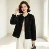 Ropa de Maternidad Abrigo Forrado de Piel Imitación Lana de Cordero para Mujer Otoño Invierno Nuevo Francés Cálido Piel Sintética Terciopelo de Visón Top