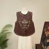[Li] Nuevo chaleco jacquard bordado estilo chino, colección otoño 2026, cuello redondo, chaleco de mujer a la moda