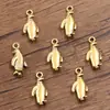 2 Cores 10 * 23mm Acessórios de Liga DIY Pingente de Animal Pingente de Pinguim Acessórios para Bolsa Colar Pulseira