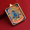 Colgante Thangka de acero de titanio puro pintado a mano con ocho guardianes de Nepal, collar Thangka Xizang, caja Gawu dorada que no se cae.