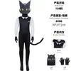Fantasia de Role-Play Hospital de Animais Cervo Doutor Gato Preto e Rosa Macacão Completo Fantasia de Halloween para Crianças