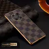 Capa de Couro de Alta Qualidade com Cobertura Total para Huawei Mate 40Pro Moda Tendência da Internet Xadrez Capa Protetora Resistente a Quedas