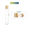 Frasco Roll-on 10ml Tampa Dourada Frasco Roll-on de Óleo Essencial Frasco de Vidro Transparente Frasco Recarregável para Perfume Embalagem de Frasco Cosmético