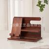 Estante de almacenamiento de escritorio transfronterizo de Amazon, estante de almacenamiento multifuncional de madera, soporte para teléfono móvil perezoso, disponible en tienda de fábrica.
