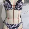 Bikini de encaje transfronterizo 2026 Traje de baño de dos piezas con estampado y amarre estilo europeo y americano 2026 Nuevo estilo europeo y americano