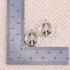 Símbolo da Paz de Prata Antiga Acessórios para Joias DIY Liga Oca Colar Pulseira Pingente Materiais Atacado