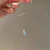 Plata de Ley S925 Lujo Accesible Francés Lágrimas Azules Acuamarina Colgante de Gota de Agua Collar Diseño de Nicho Cadena de Clavícula de Gama Alta