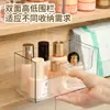 Caixa de armazenamento para máscaras faciais em armário espelhado, prateleira de armazenamento PET para bancada de banheiro, caixa organizadora de cosméticos e toalhas faciais, caixa de armazenamento simples